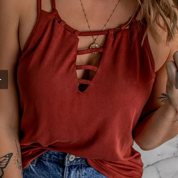 ♥️New boutique Wine red ladder tank - Picture 4 of 9